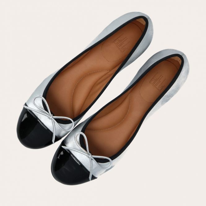 Hovedbilde Billi Bi 00A6021 Svart Lakk Sølv Ballerina