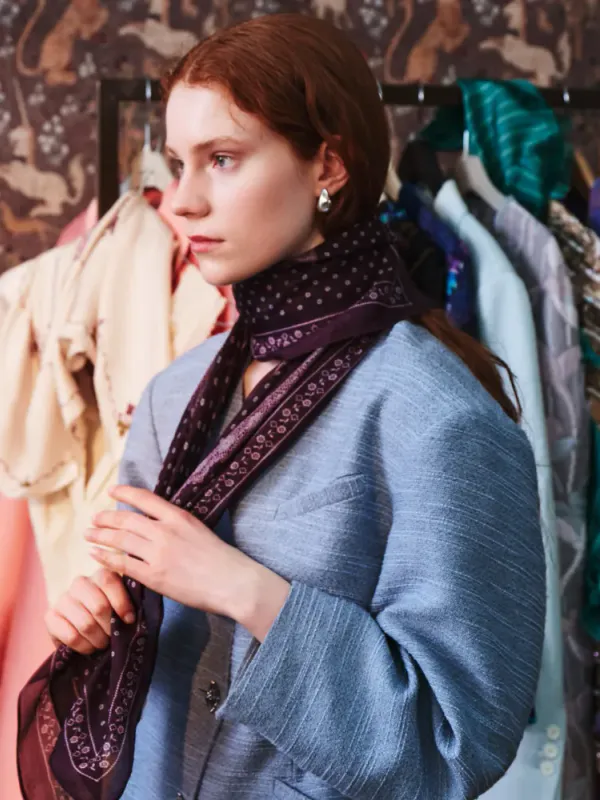 Lacia Tabby Sia Scarf Fig Red Beck Söndergaard