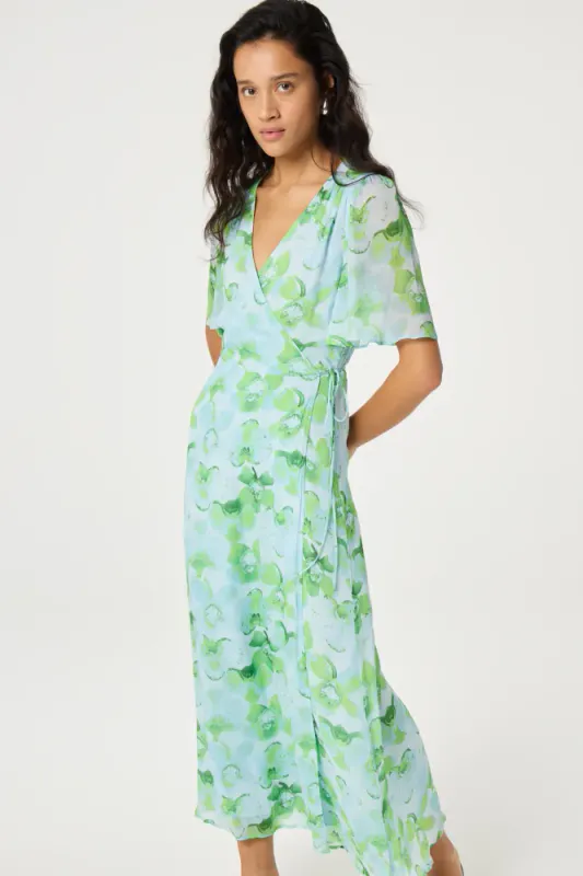 Denise Dress Light Blue/Green Fabienne Chapot