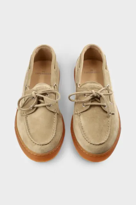 Hovedbilde CPH160 Suede Sand båtsko Copenhagen Studios