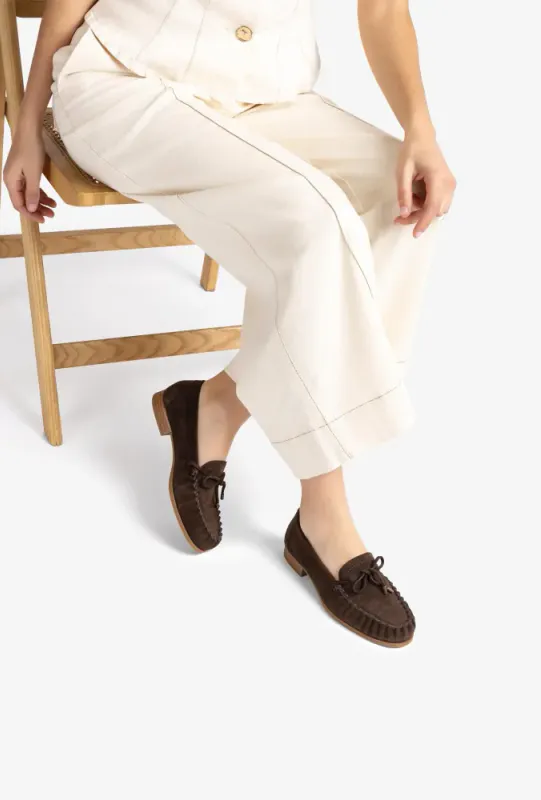 Dalma Suede Chocolate Loafer Unisa
