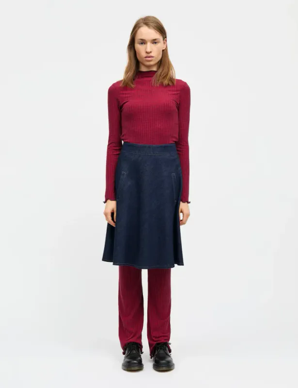 Luke Denim Stelly Skirt Mid Blue Denim Mads Nørgaard