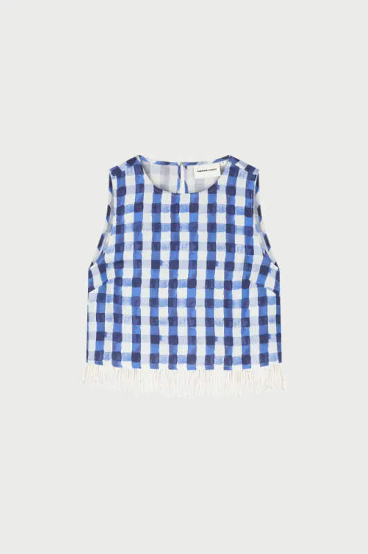 Maxime Top Blue Check-In Fabienne Chapot