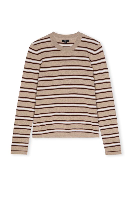 Davie Knit Top Heather Oat Stripe Rails