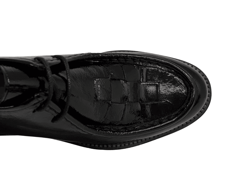 A9091 Black Naplack Snøresko Billi Bi