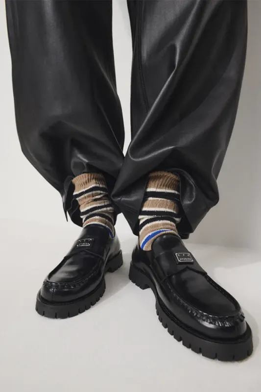 CPH848 Brushed Leather Loafer Black Copenhagen Studios