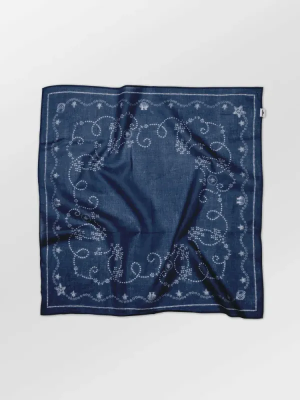 Anglaisa Cotta Scarf Navy Blue Beck Söndergaard
