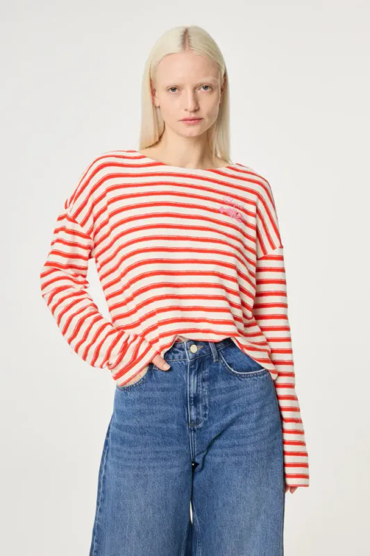 Celina Top Cozy White / Tangerine Tango Fabienne Chapot