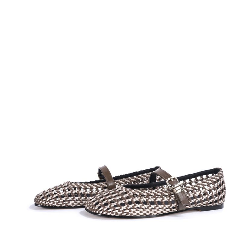 2037 Woven Bruciato/Platino Mary-Jane Laura Bellariva