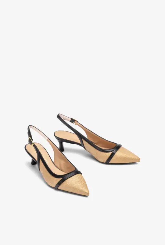 Ileso Pumps Raffia/Black Unisa