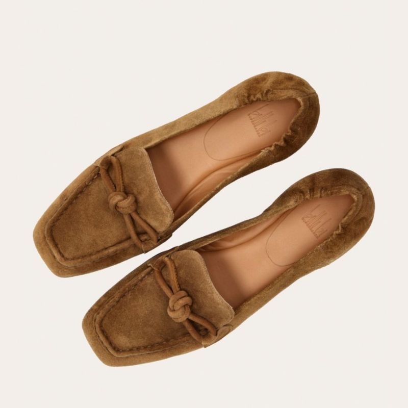 A9419 Tabac Babysilk Suede Loafers Billi BI