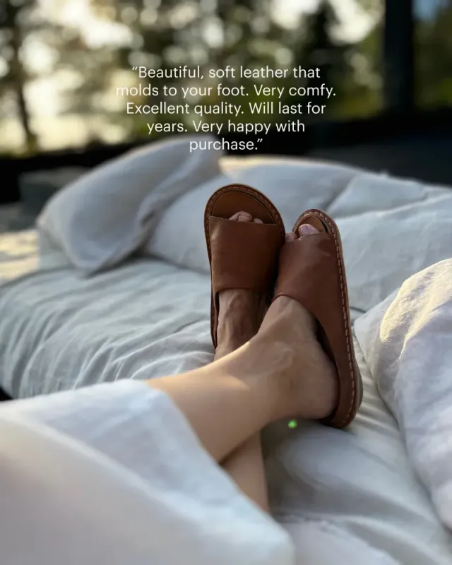 SAINT TROPEZ Cognac Brown Sandal Viba